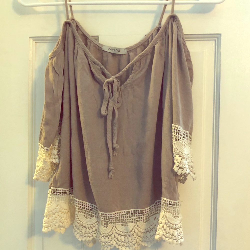 Papaya off shoulder top